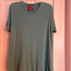 Johnny Was Large Turquoise TShirt